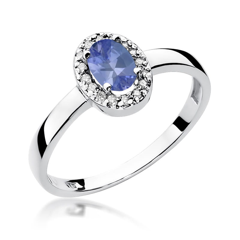 Gold Ring With Tanzanite And Diamonds