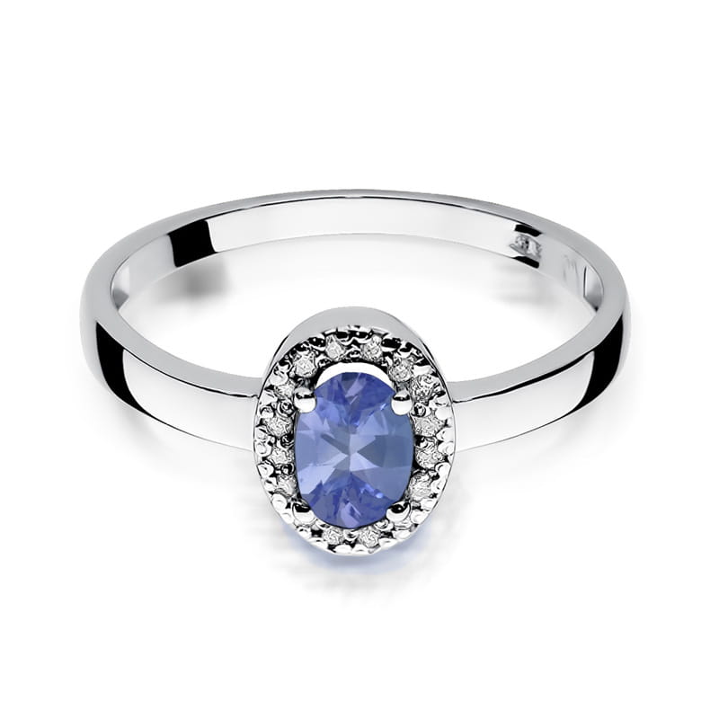 Gold Ring With Tanzanite And Diamonds