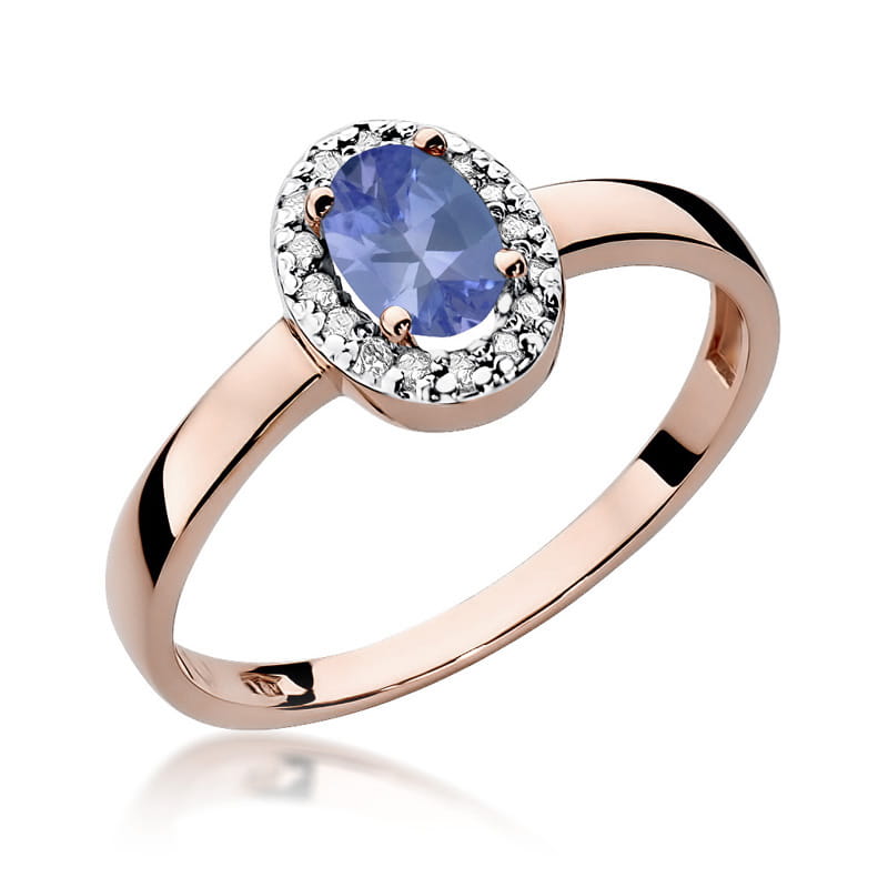 Gold Ring With Tanzanite And Diamonds