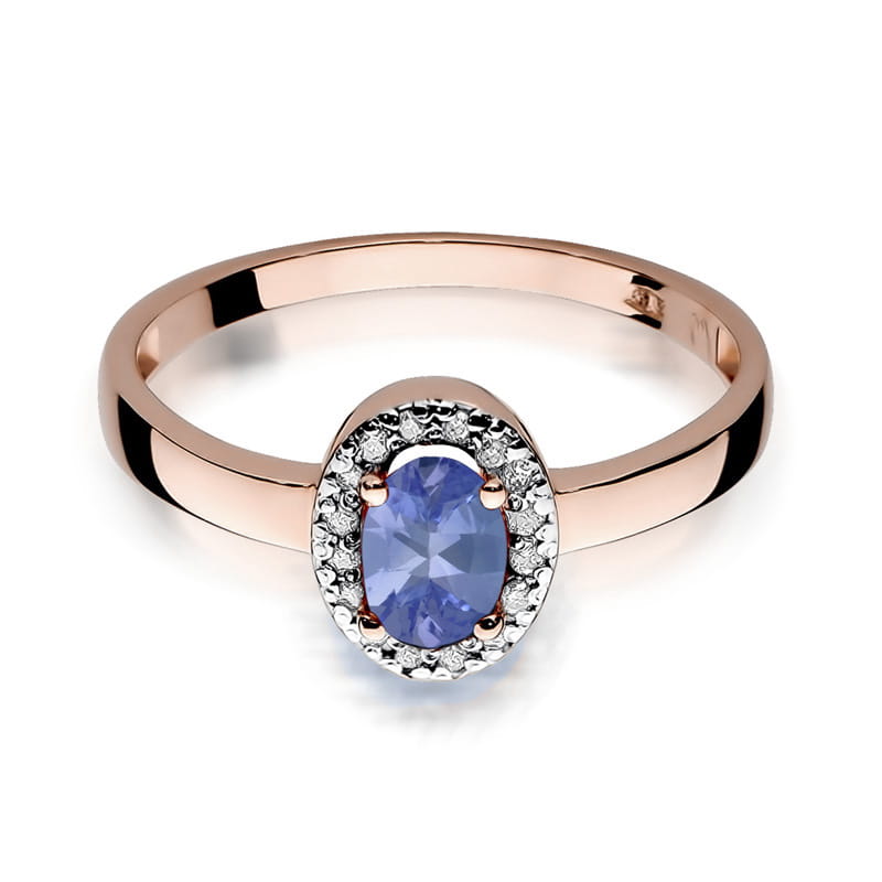 Gold Ring With Tanzanite And Diamonds