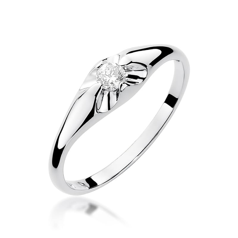 Auksinis Žiedas Su Deimantu