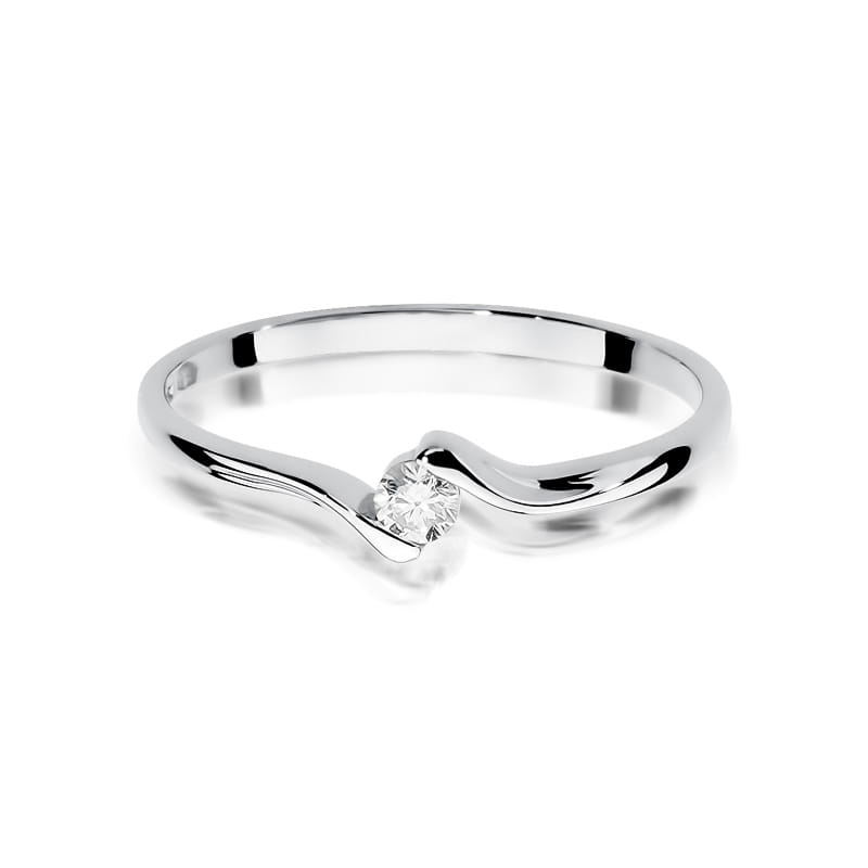 Auksinis Žiedas Su Deimantu