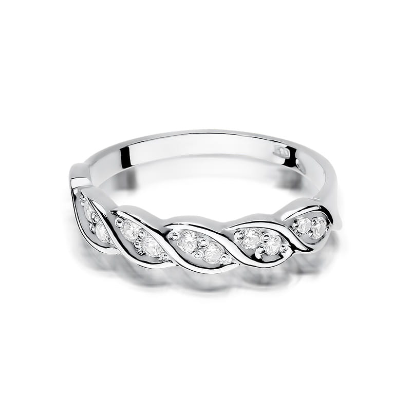 Auksinis Žiedas Su Deimantais