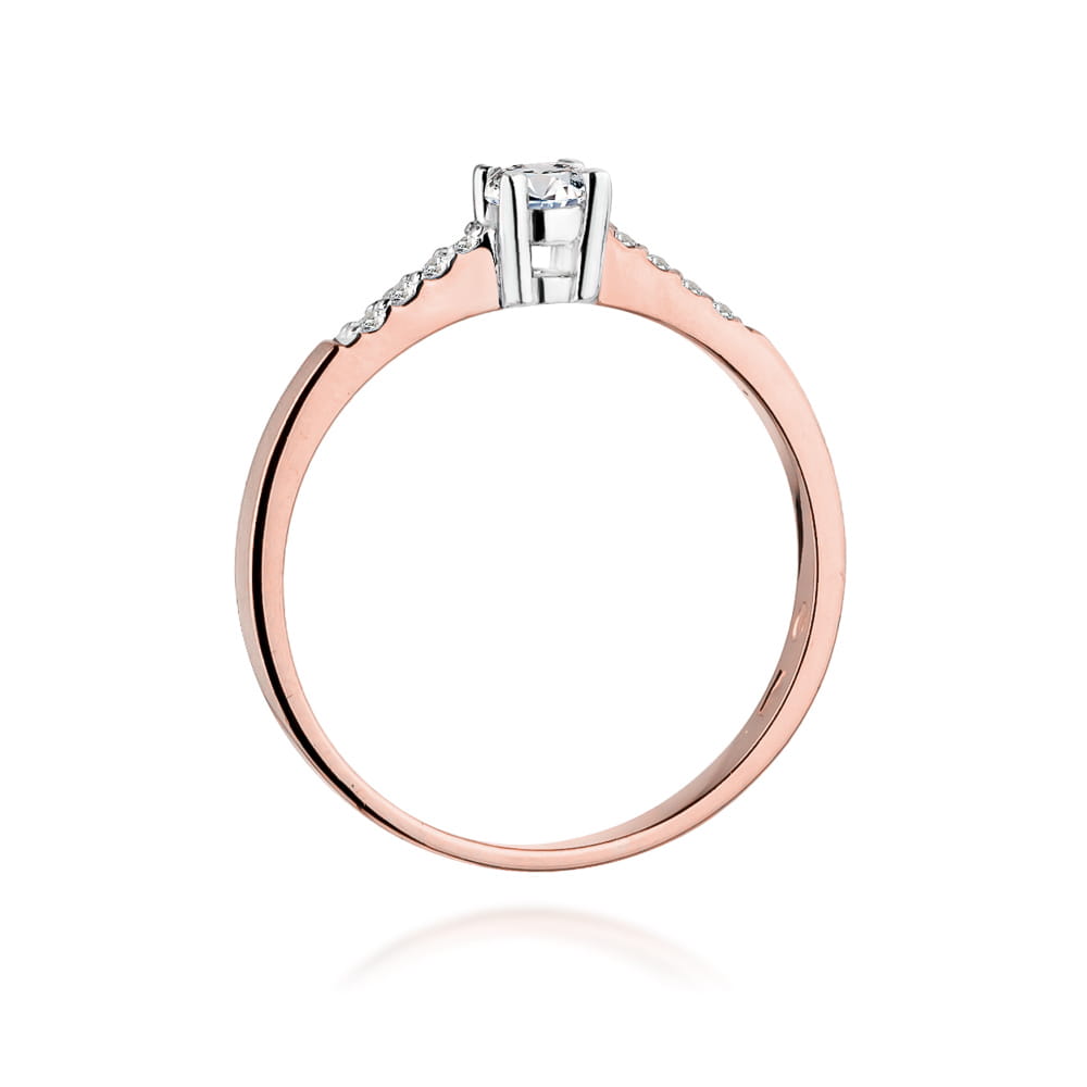 Auksinis Žiedas Su Deimantais