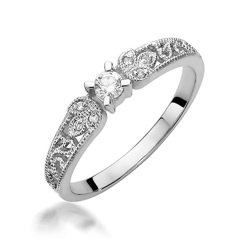 Auksinis Žiedas Su Deimantais