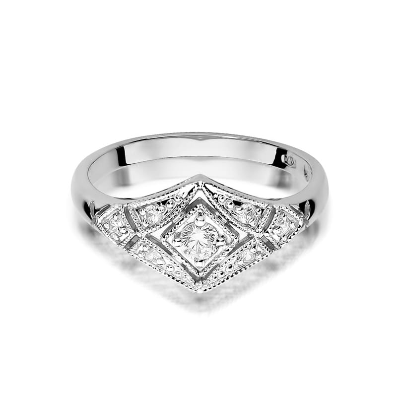 Auksinis Žiedas Su Deimantais