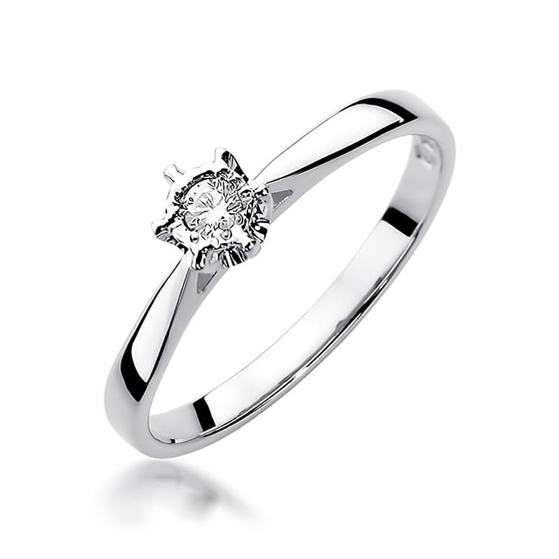 Auksinis Žiedas Su Deimantu