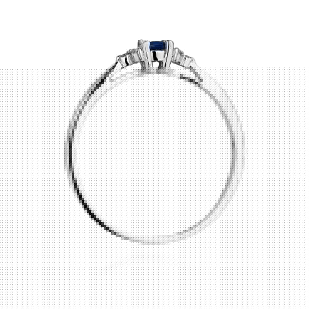 Gold Ring With Sapphire And Diamonds