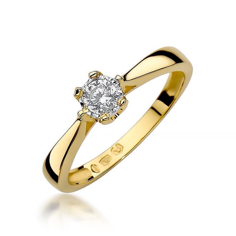 Auksinis Žiedas Su Deimantu