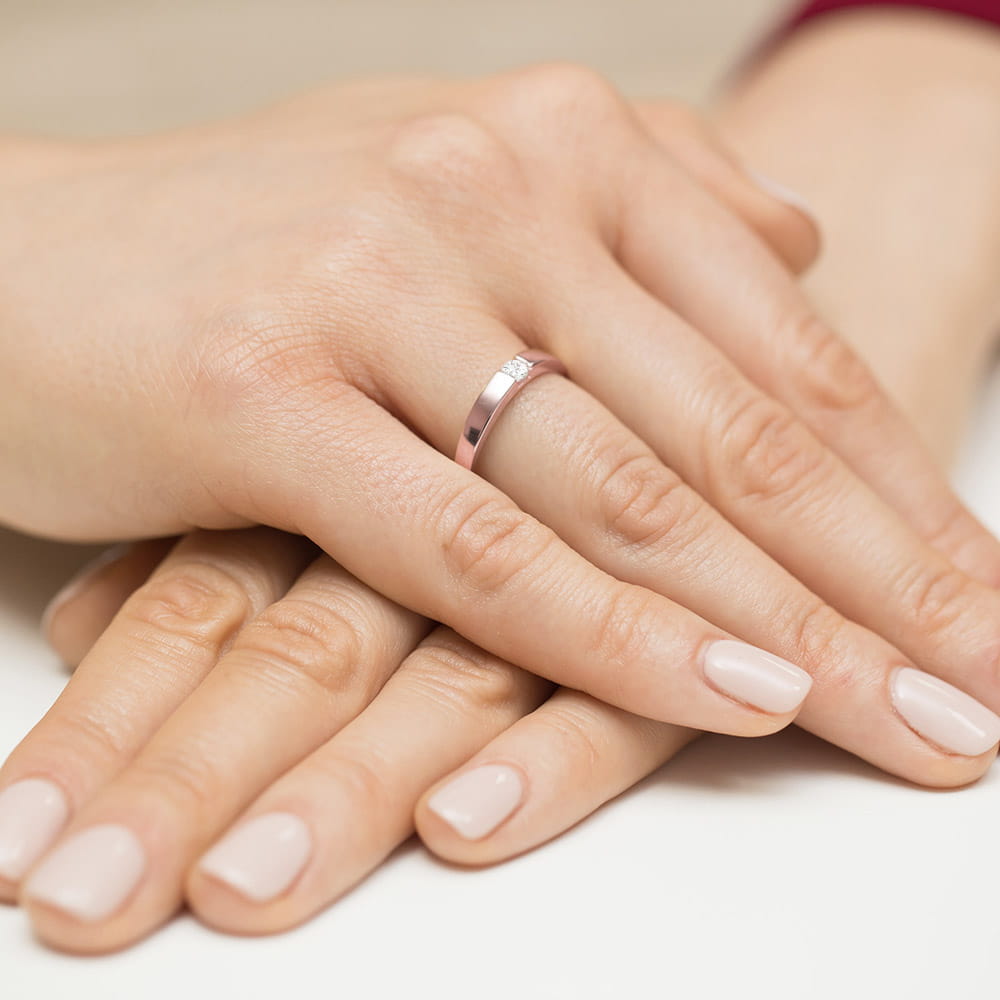 Auksinis Žiedas Su Deimantu