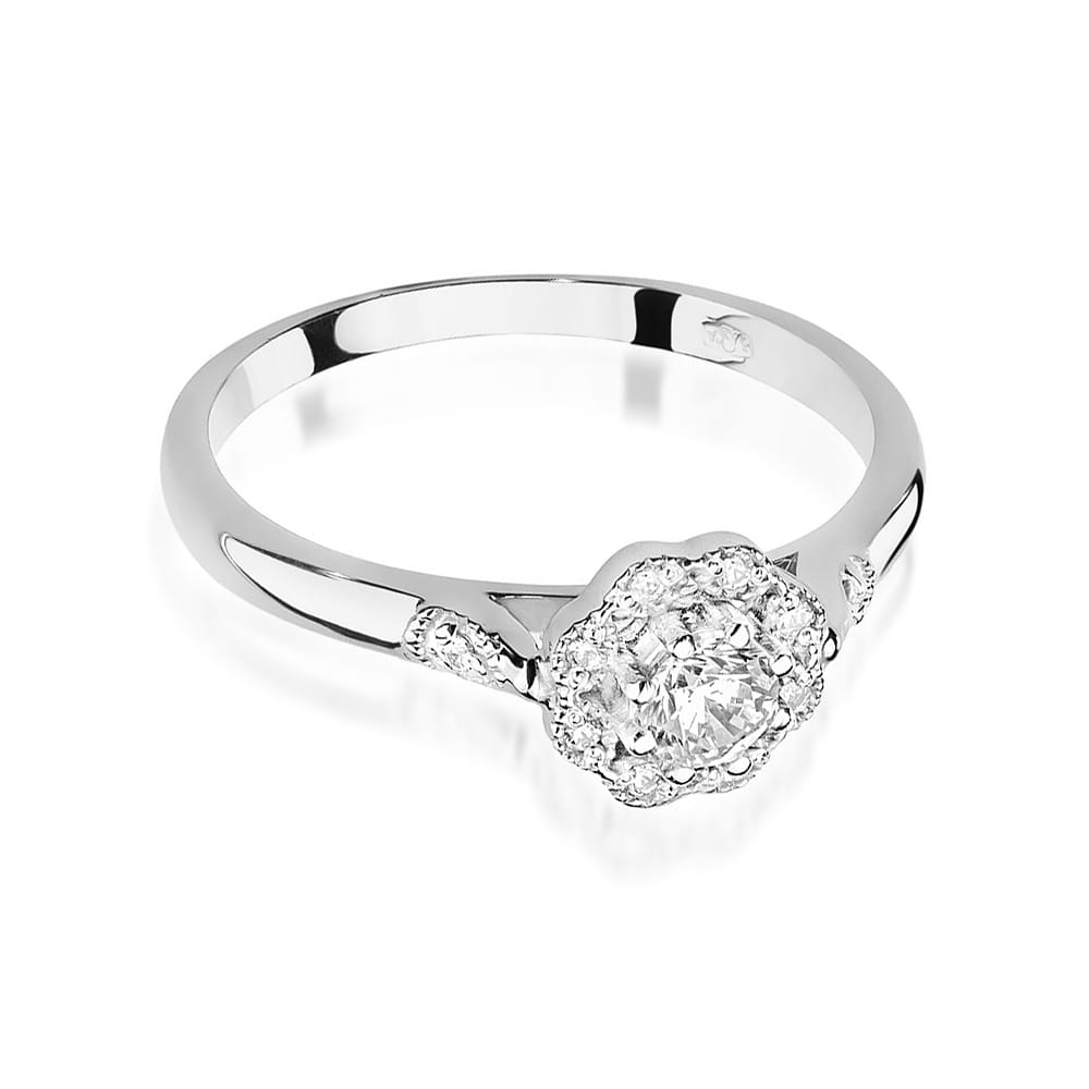 Auksinis Žiedas Su Deimantais