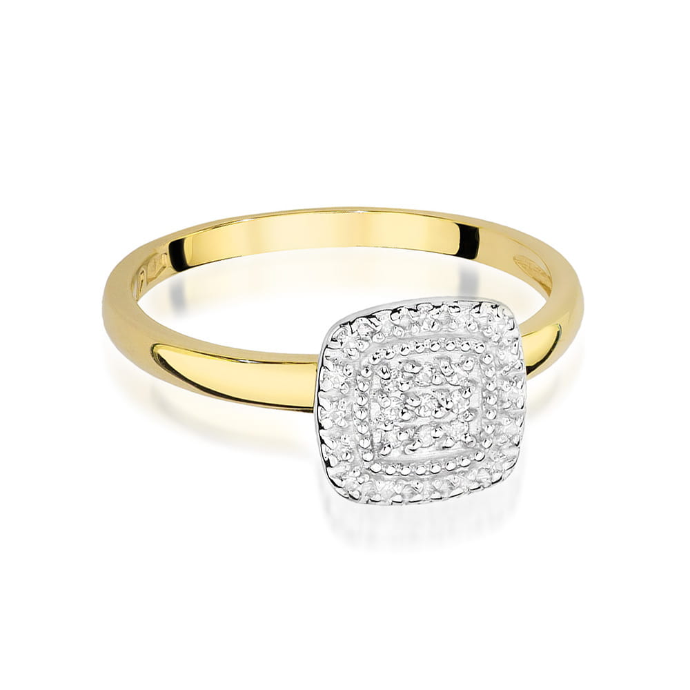 Auksinis Žiedas Su Deimantais