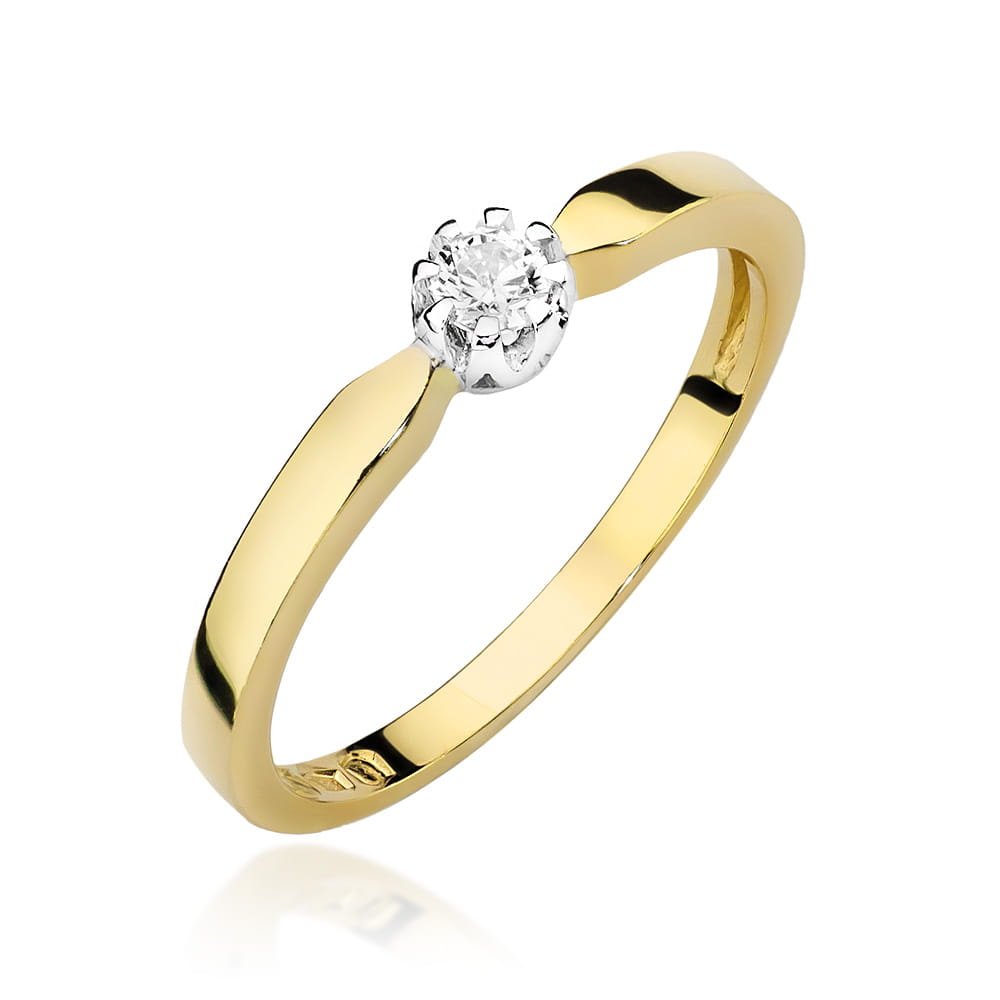 Auksinis Žiedas Su Deimantu