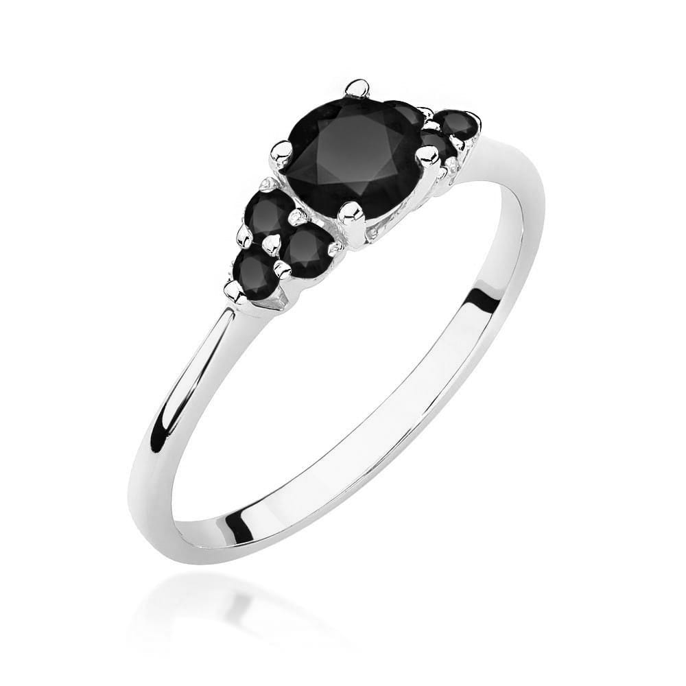 Gold Ring With Black Diamonds