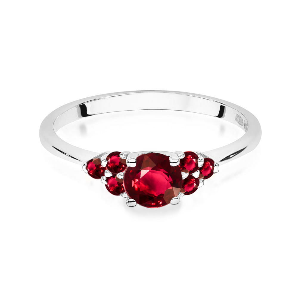 Auksinis Žiedas Su Rubinais