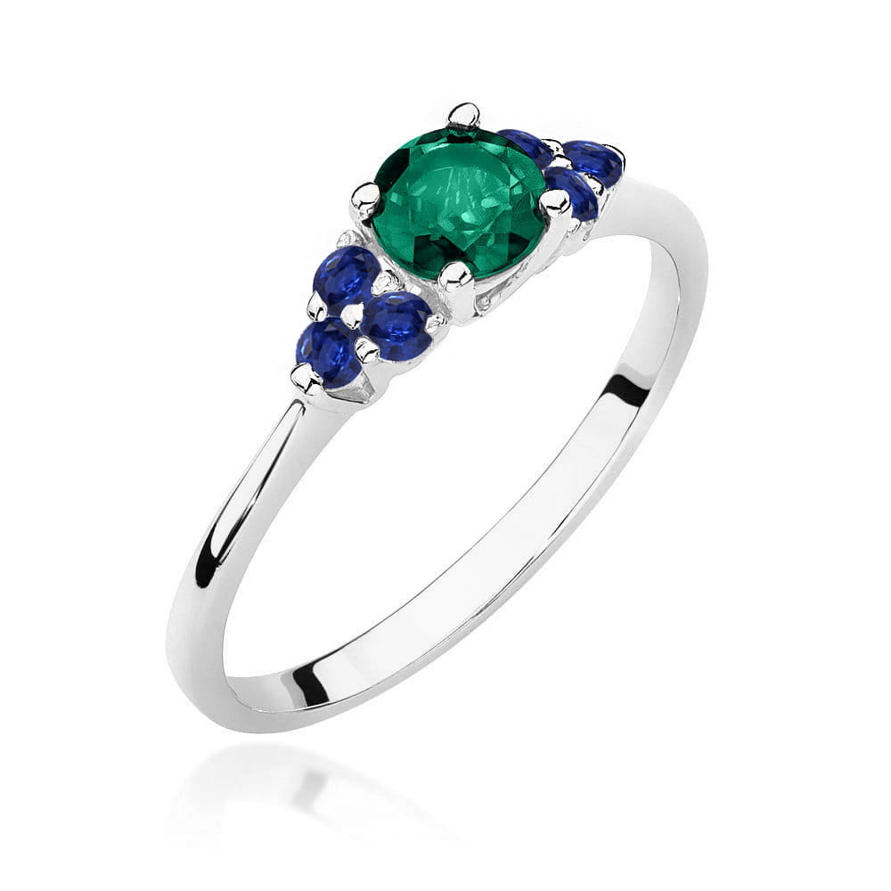 Gold Ring With Emeralds And Sapphires