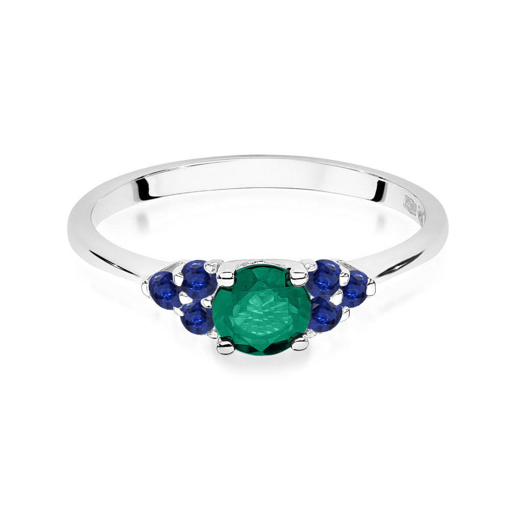 Gold Ring With Emeralds And Sapphires