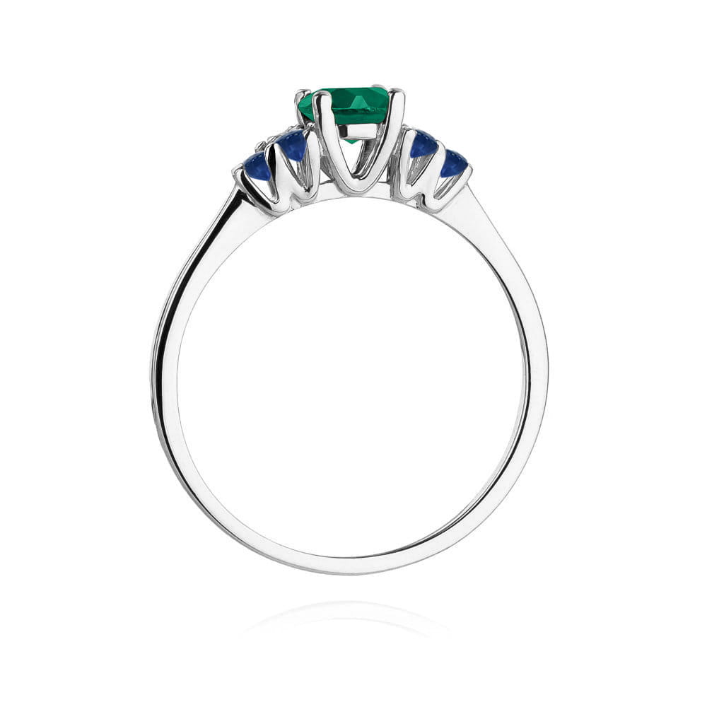 Gold Ring With Emeralds And Sapphires