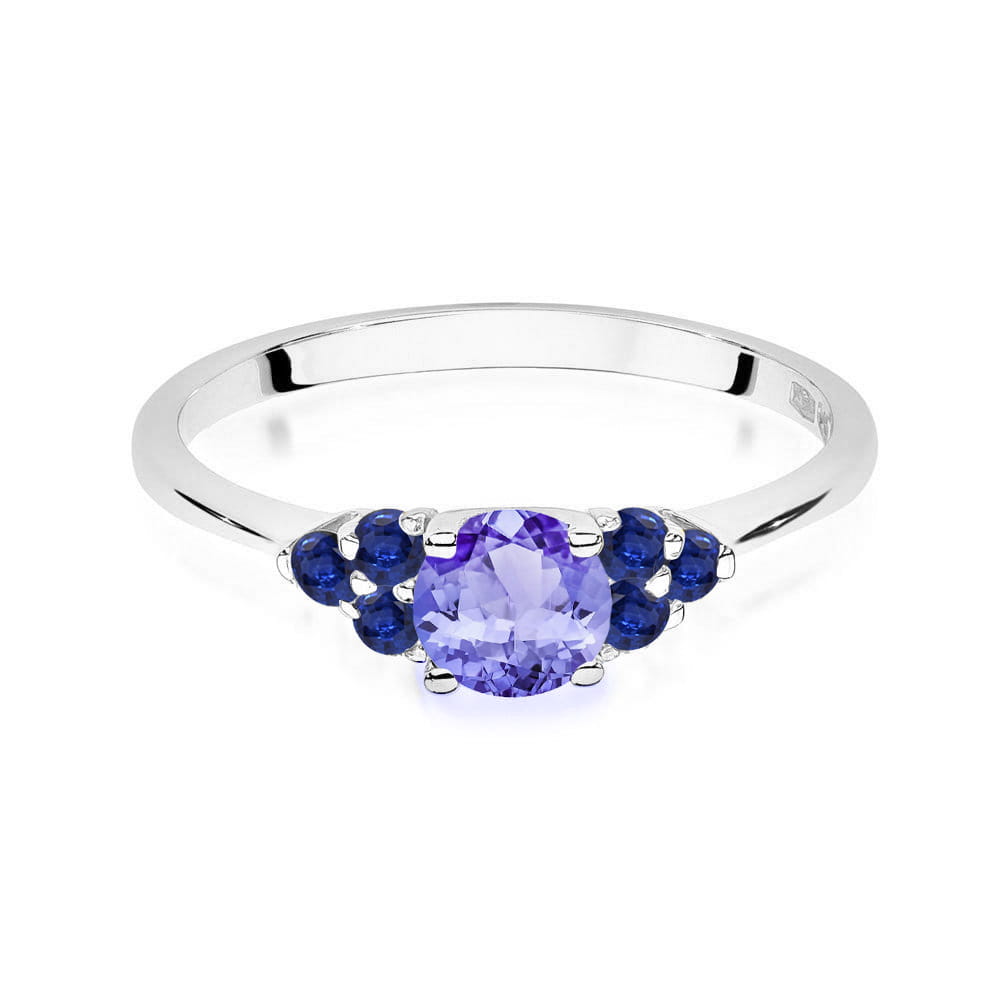 Gold Ring With Tanzanite And Sapphires