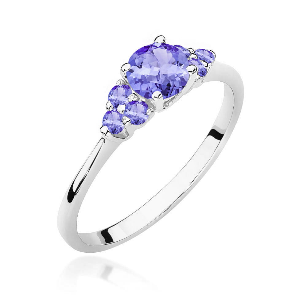 Gold Ring With Tanzanites