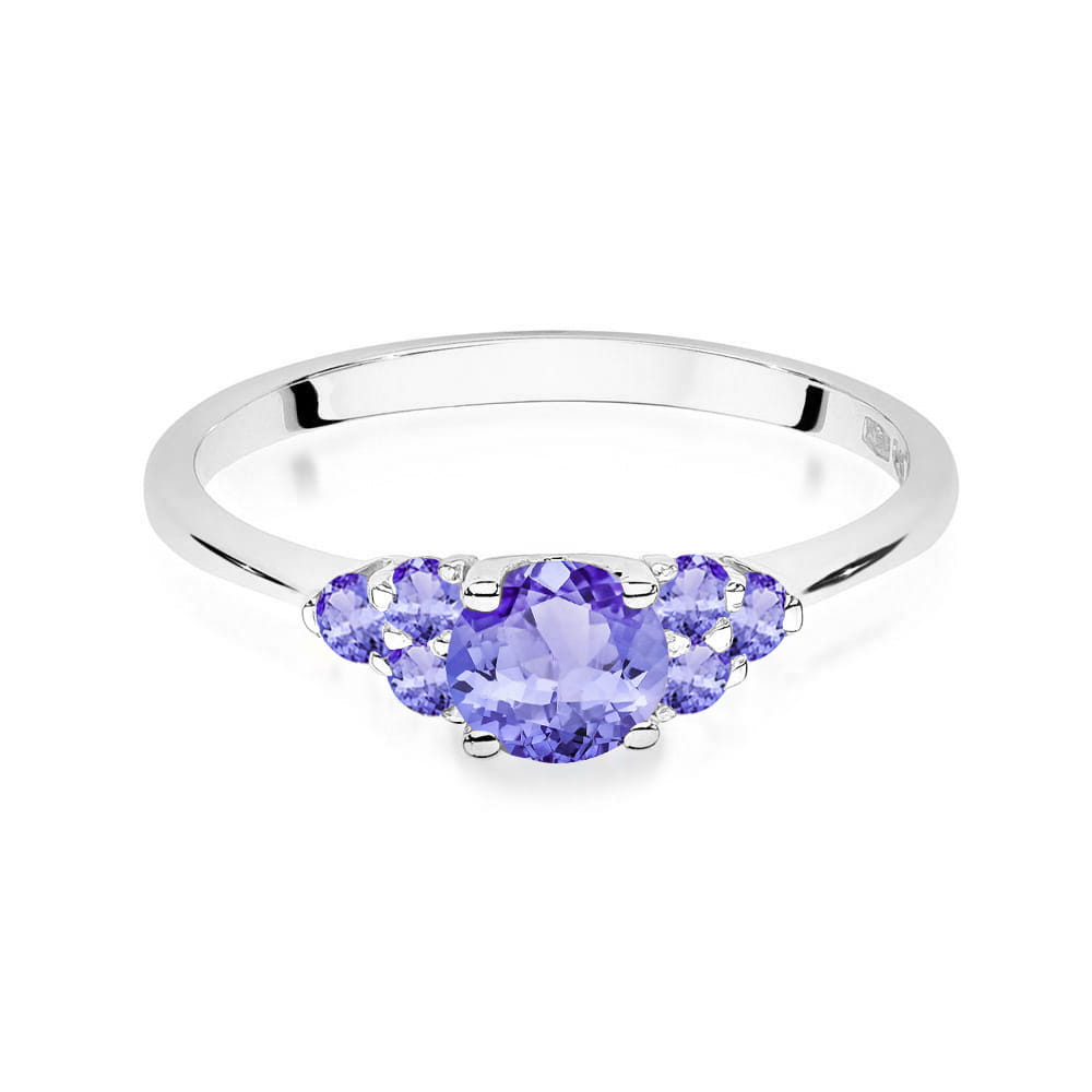 Gold Ring With Tanzanites
