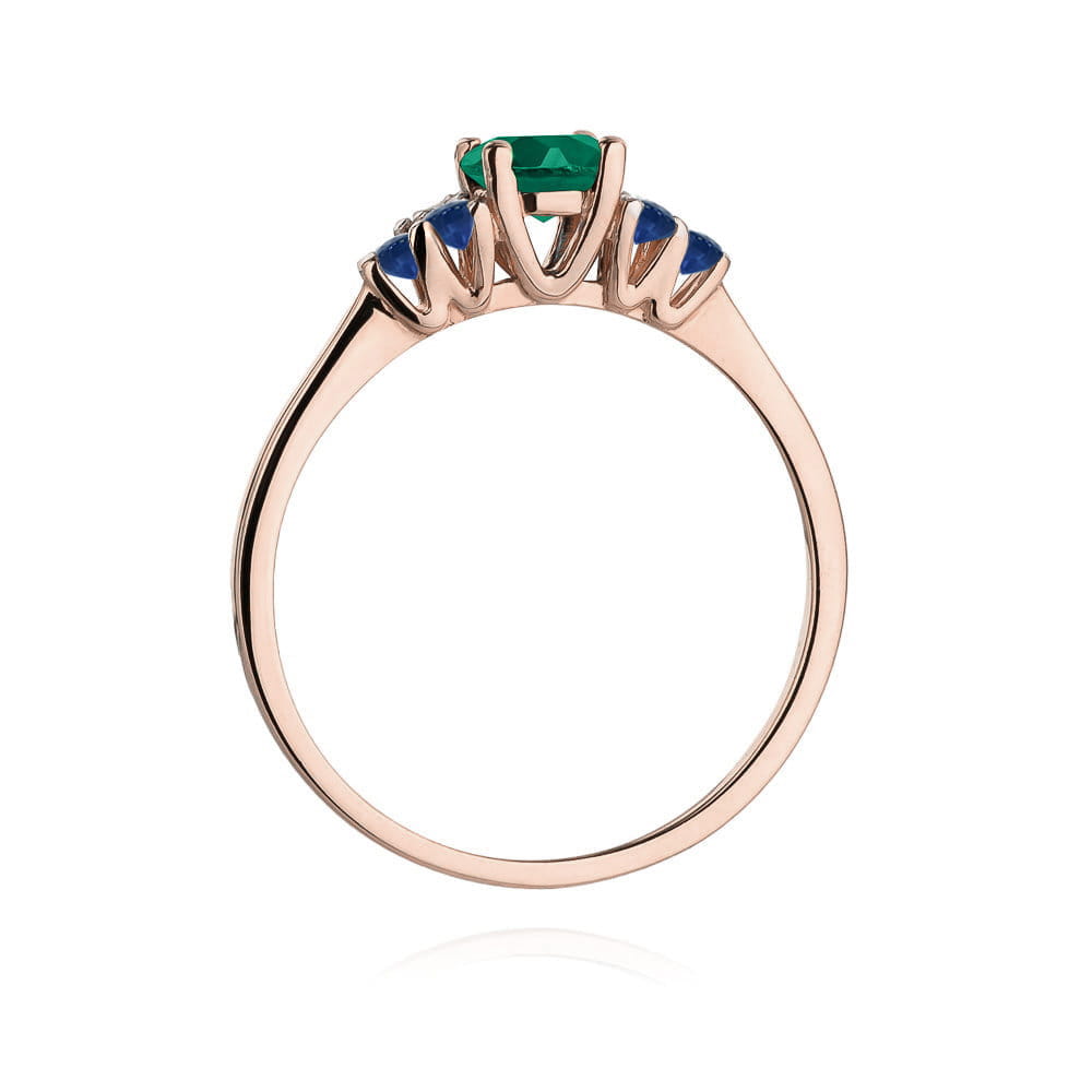 Gold Ring With Emeralds And Sapphires