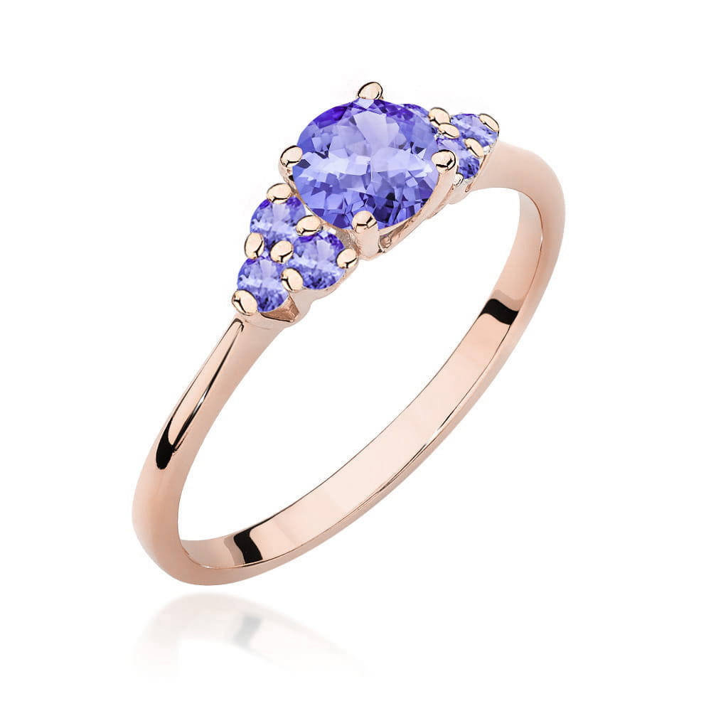Gold Ring With Tanzanites