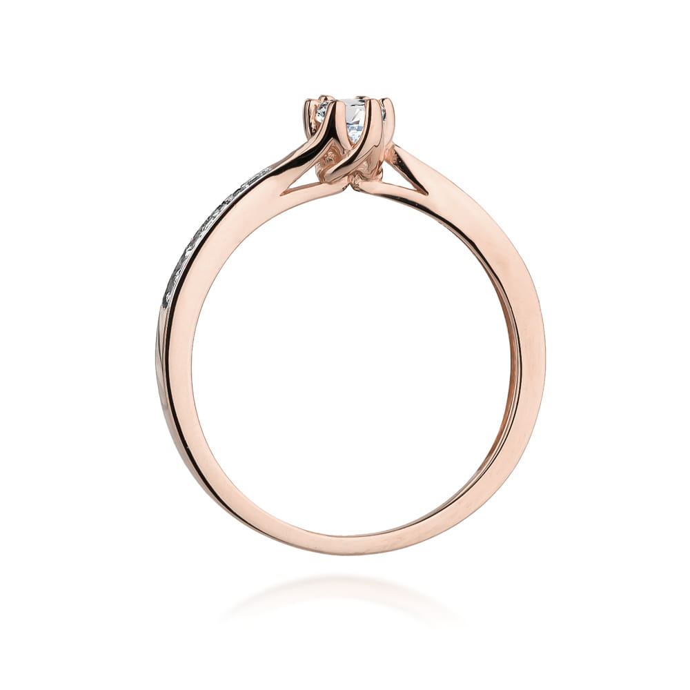 Auksinis Žiedas Su Deimantais