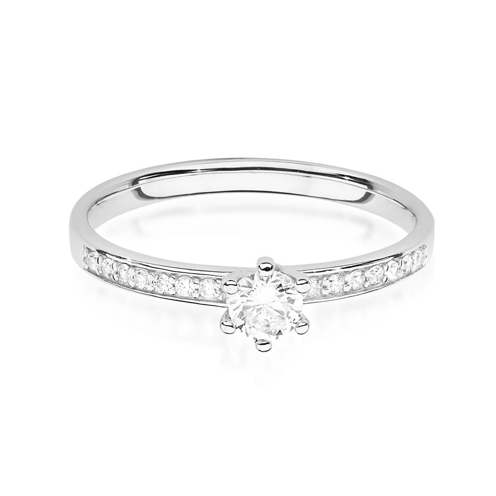 Auksinis Žiedas Su Deimantais