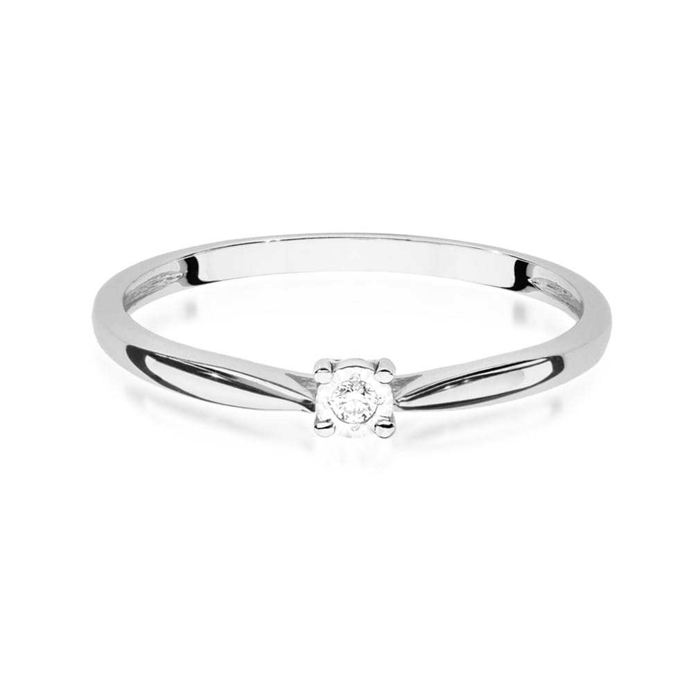 Auksinis Žiedas Su Deimantu