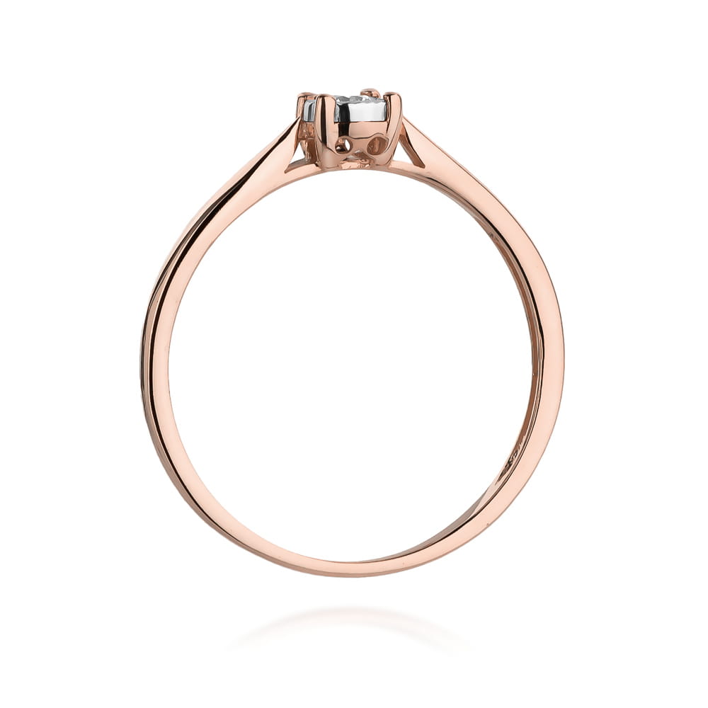 Auksinis Žiedas Su Deimantu