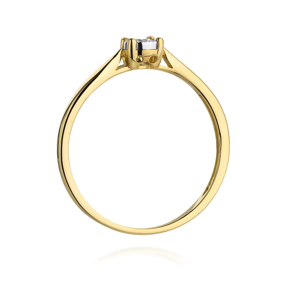 Auksinis Žiedas Su Deimantu