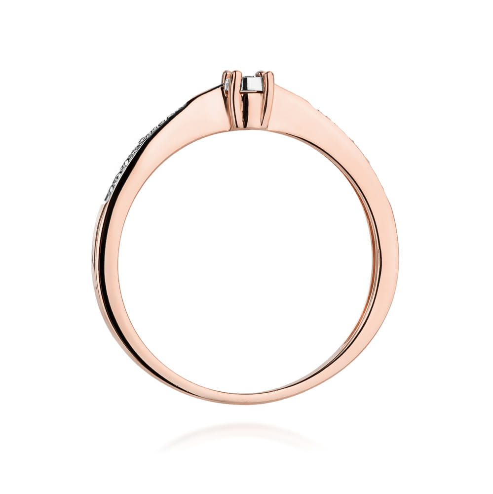 Auksinis Žiedas Su Deimantais