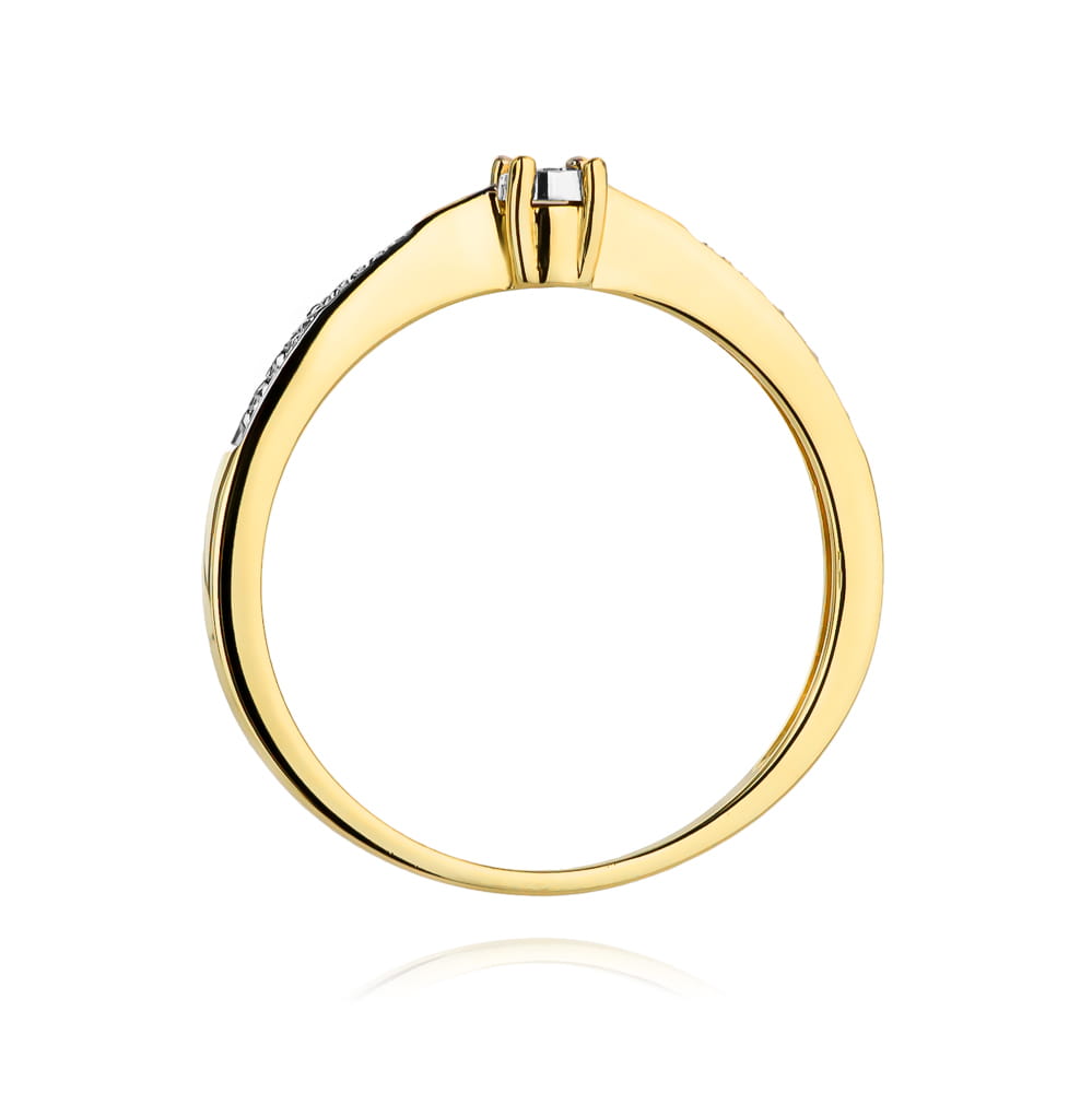 Auksinis Žiedas Su Deimantais