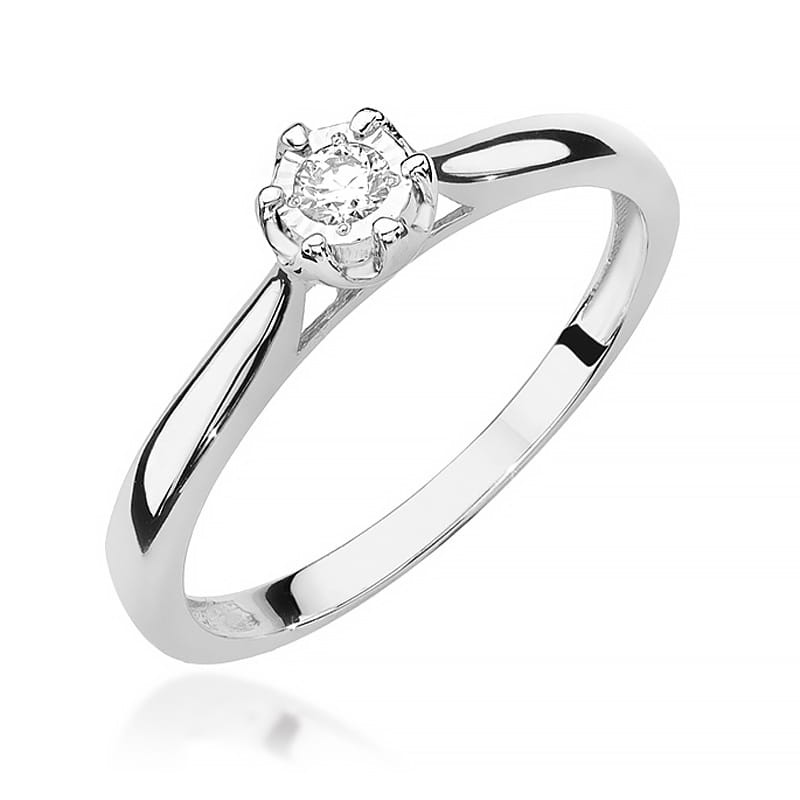 Auksinis Žiedas Su Deimantu