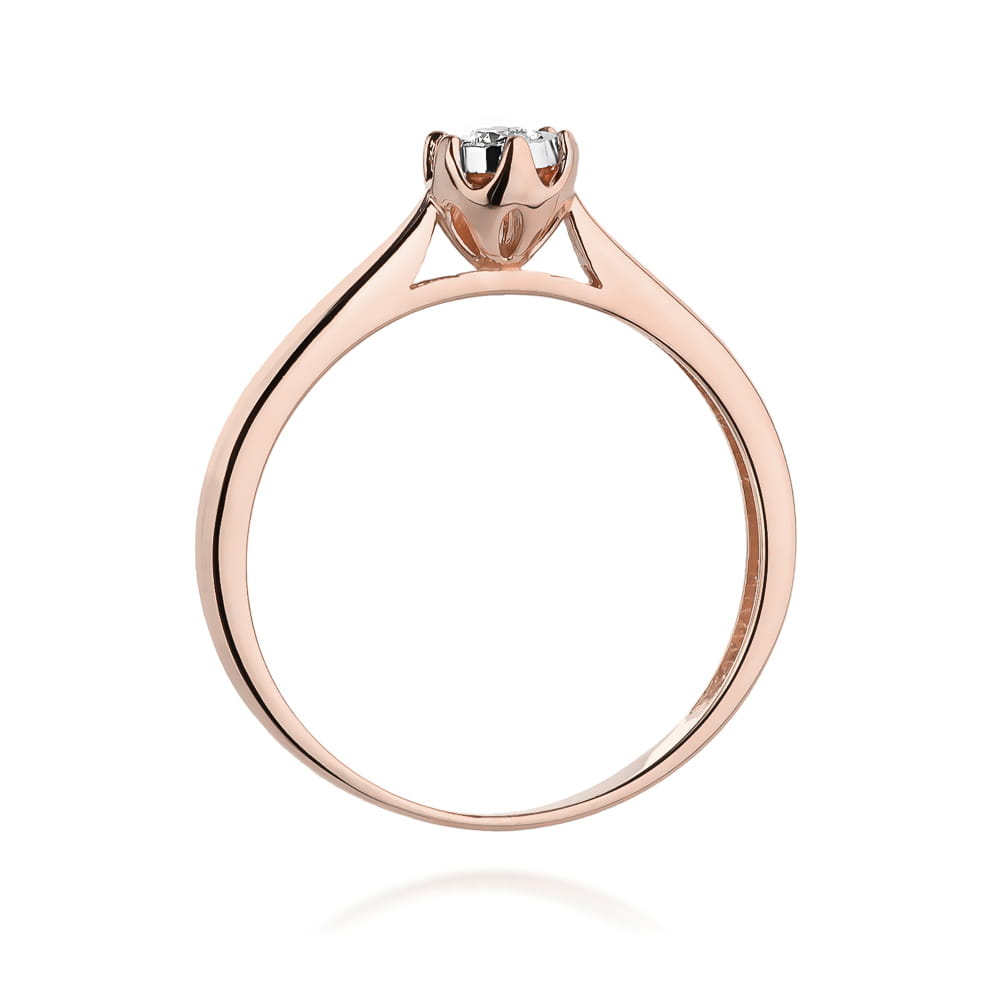 Auksinis Žiedas Su Deimantu