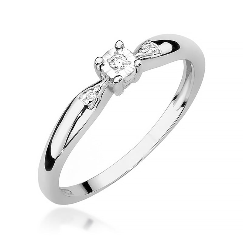 Auksinis Žiedas Su Deimantais