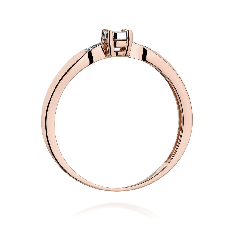 Auksinis Žiedas Su Deimantais