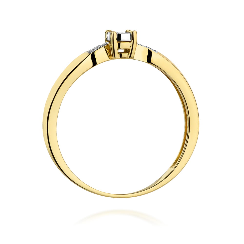 Auksinis Žiedas Su Deimantais