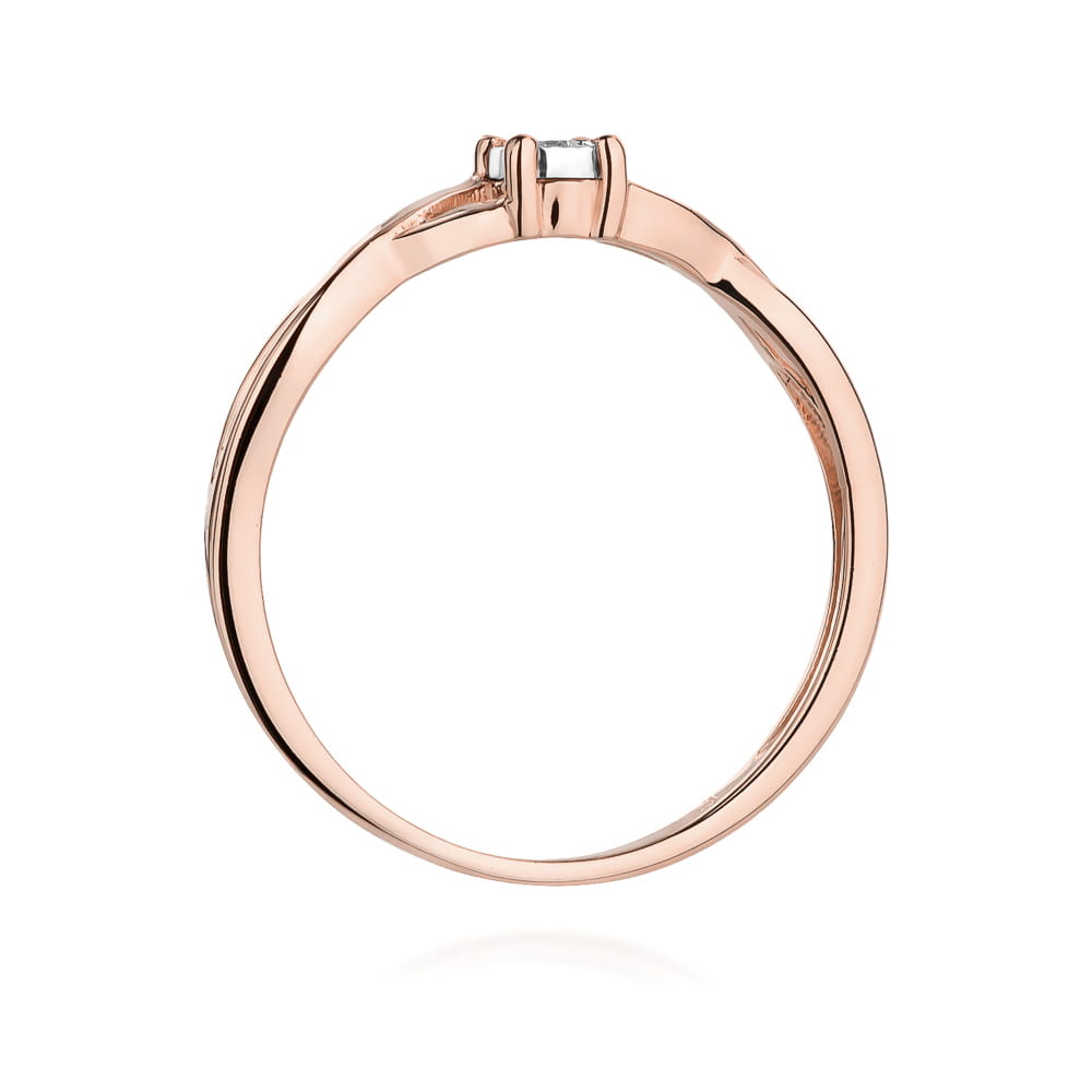 Auksinis Žiedas Su Deimantu