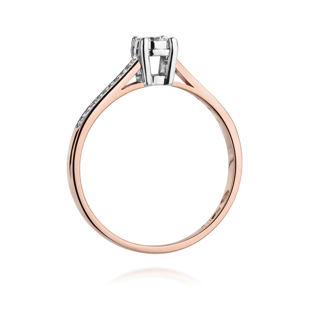 Auksinis Žiedas Su Deimantais