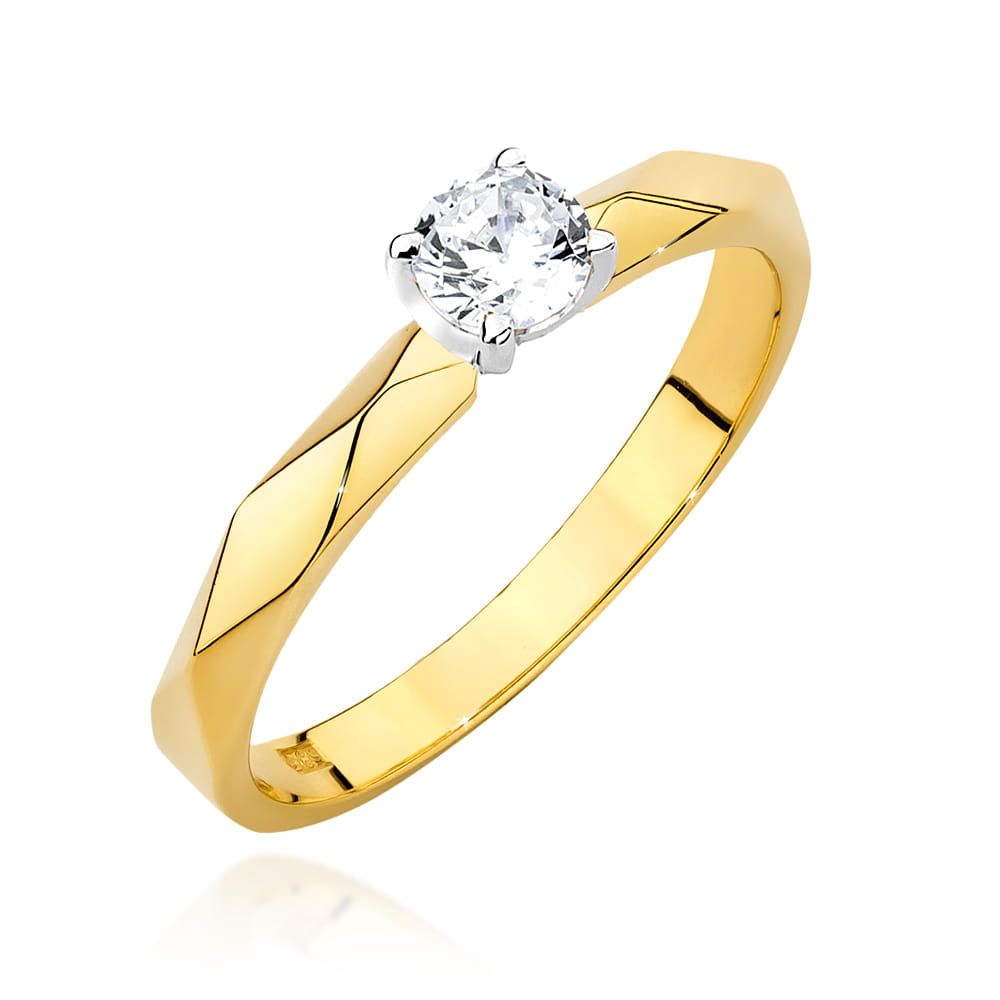 Auksinis Žiedas Su Deimantu
