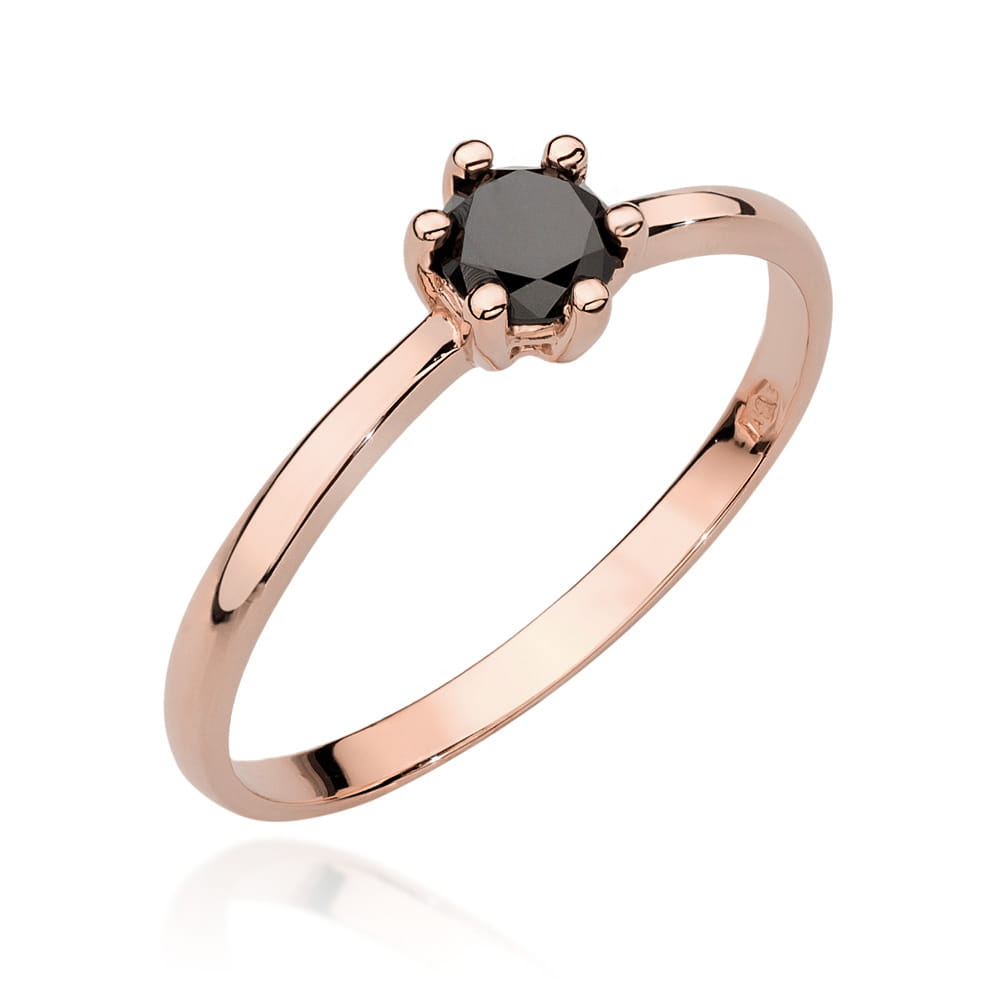 Gold Ring With Black Diamond
