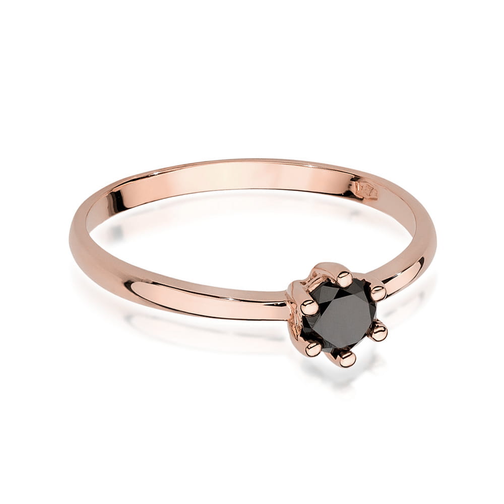 Gold Ring With Black Diamond