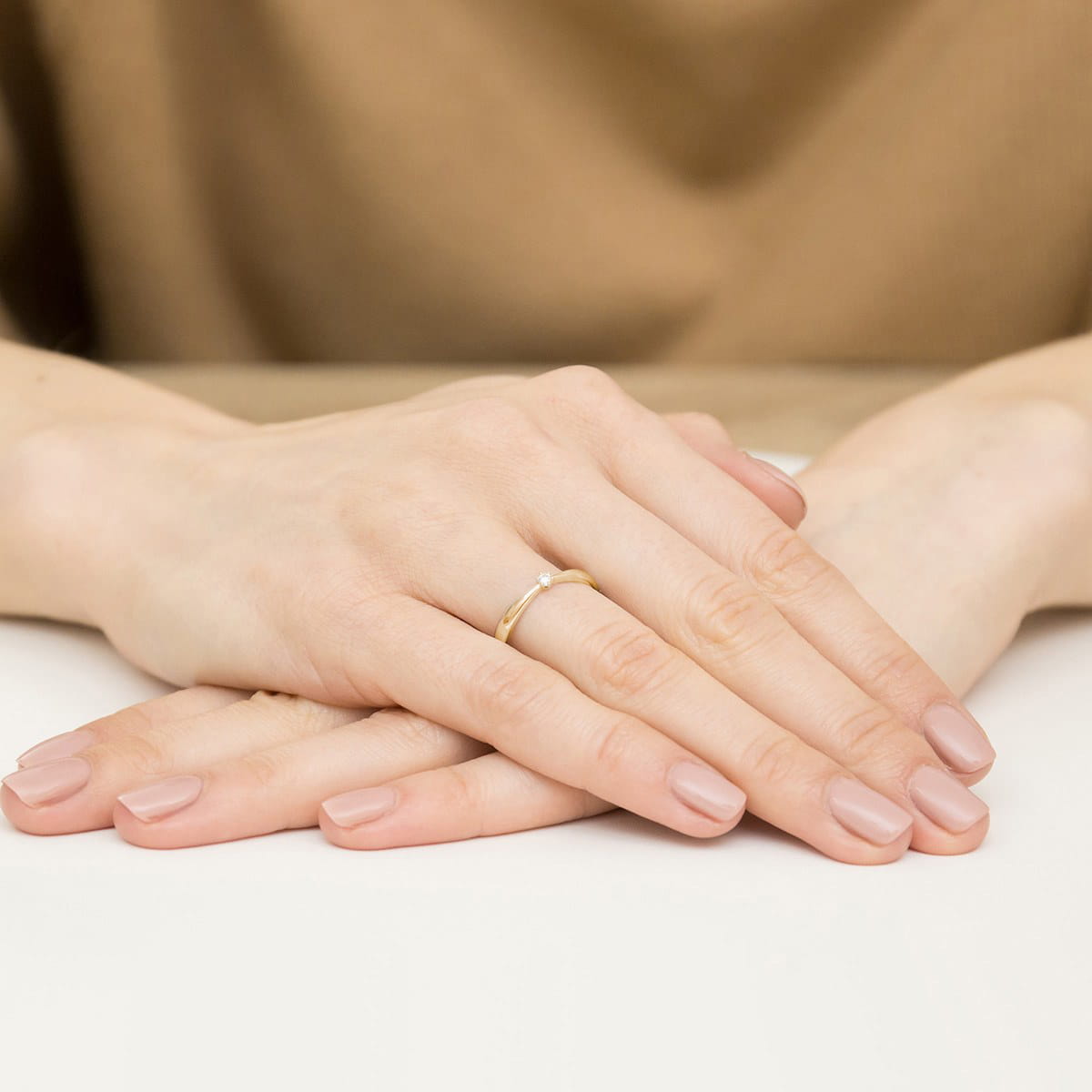 Auksinis Žiedas Su Deimantu