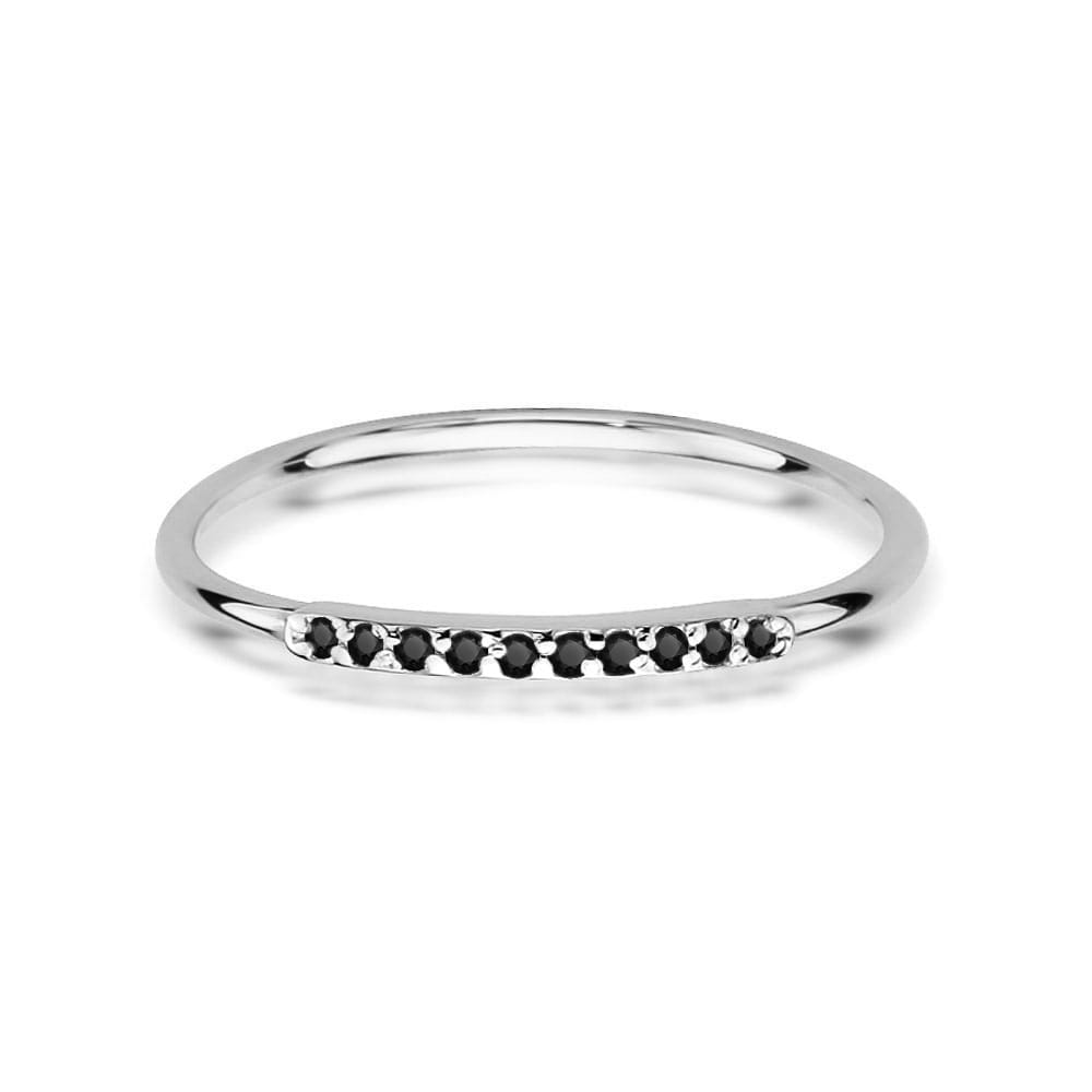 Auksinis Žiedas Su Juodais Deimantais