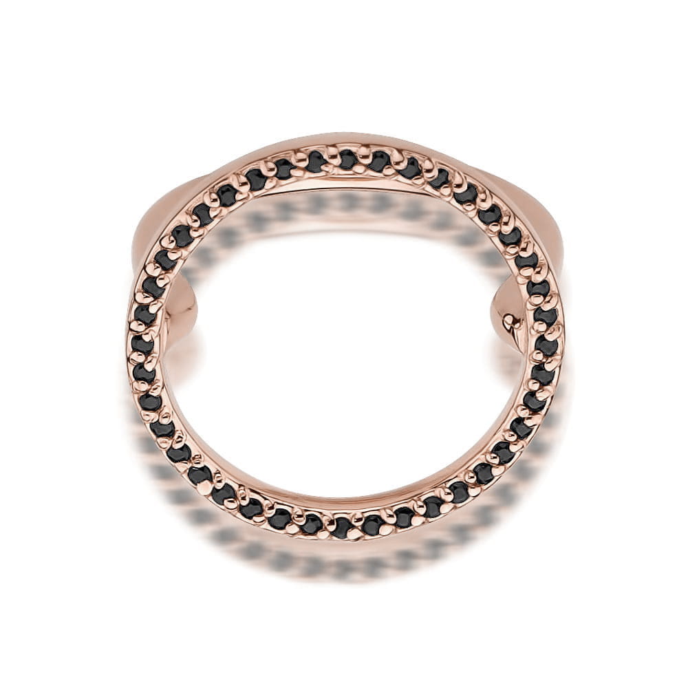 Gold Ring With Black Diamonds