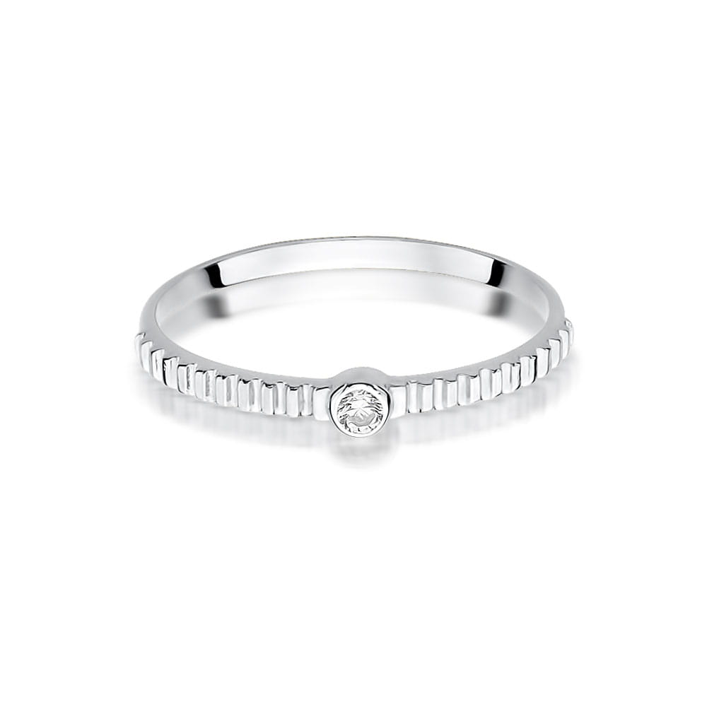 Auksinis Žiedas Su Deimantu