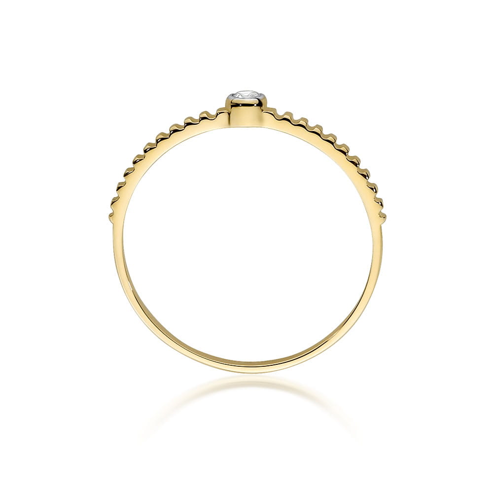 Auksinis Žiedas Su Deimantu