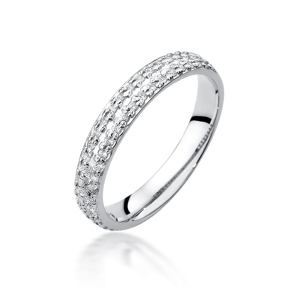 Auksinis Žiedas Su Deimantais